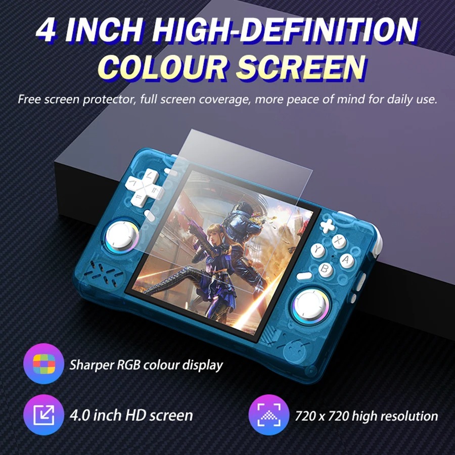 Retro Handheld Console Linux Ips Screen - Consola de videojuegos portátil retro XF40H,