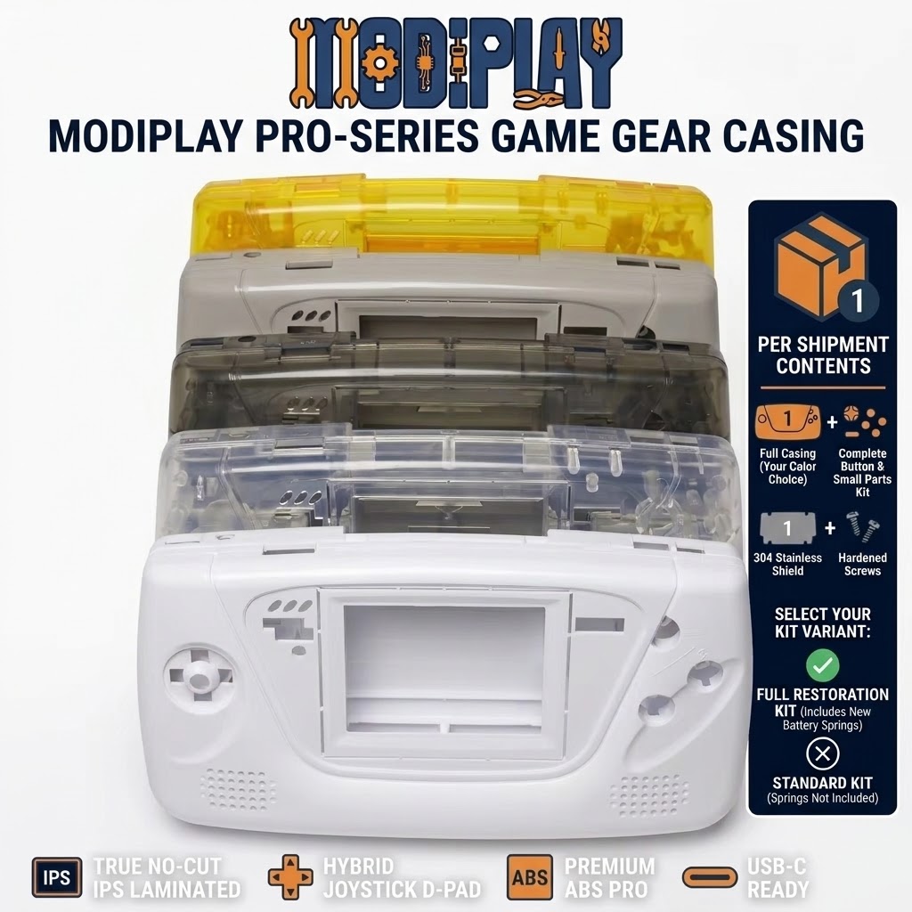 Replacement Buttons Dpad Shell Mod - Carcasa Premium para Consola Game Gear,