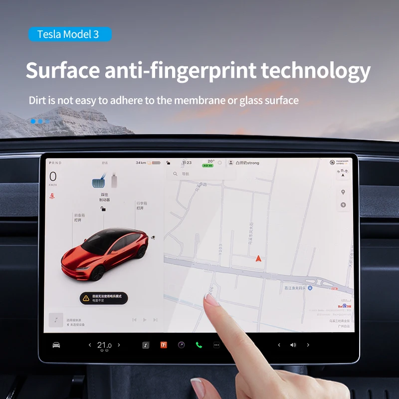 Apto para el Tesla Model 3 Hig - Screen Protector Tempered Glass Console reseña y precio