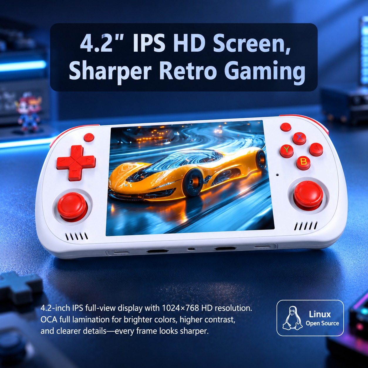 Consola de juegos portátil ret - Retro Handheld Console Linux Ips Screen reseña y precio